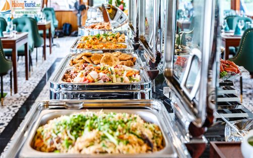 Ẩm thực Buffet trưa trên Nhà hàng Du thuyền Hercules Cruise hạ Long