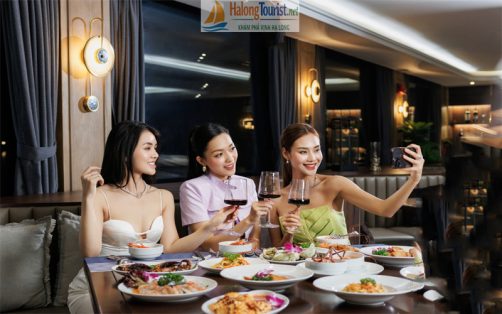 Thưởng Thức Bữa tối sang trong trên du thuyền Hạ Long