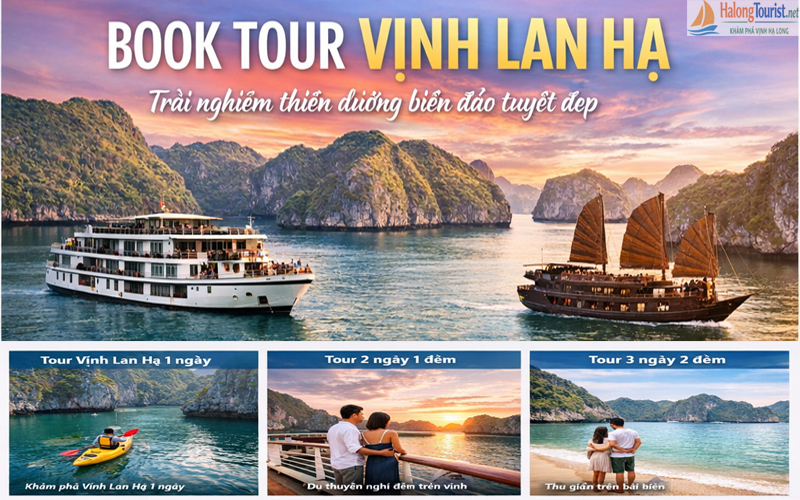 Book tour Vịnh Lan Hạ bằng du thuyền giữa thiên nhiên hoang sơ
