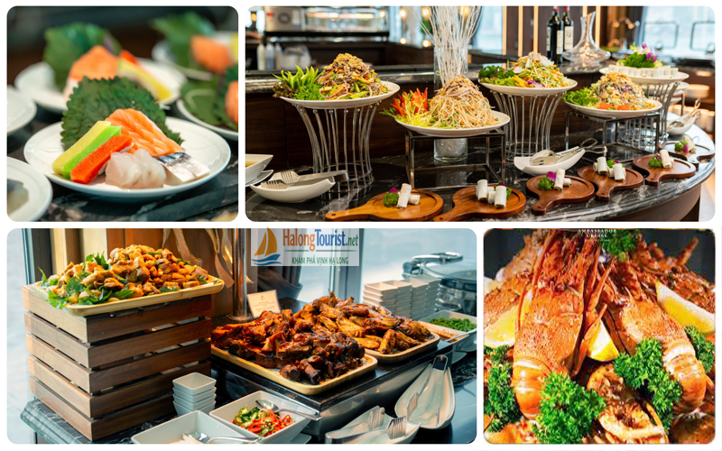 Buffet hải sản cao cấp trên du thuyền 5 sao Hạ Long