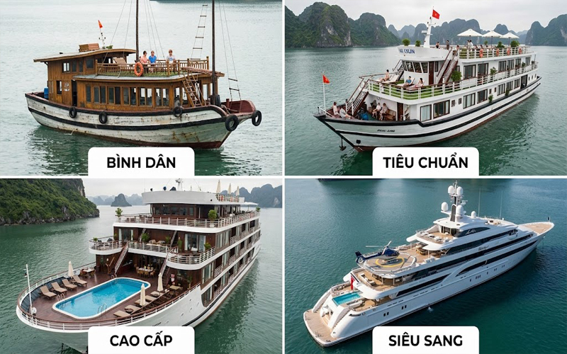 Giá tour Hạ Long theo từng phân khúc tàu và du thuyền