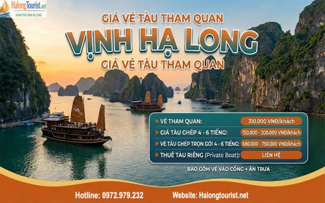 Giá vé tàu tham quan Vịnh Hạ Long mới nhất cho du khách