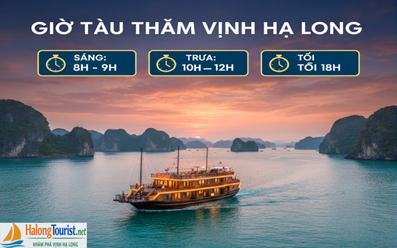 Giờ tàu thăm Vịnh Hạ Long