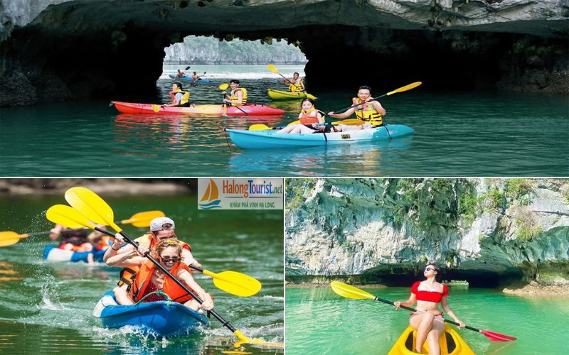 Chèo kayak khám phá Hang Luồn Hạ Long