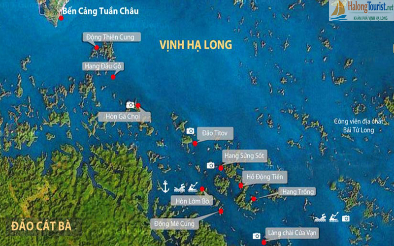 Lịch trình thuê du thuyền Hạ Long tham quan Hang Sửng Sốt và Vịnh Lan Hạ