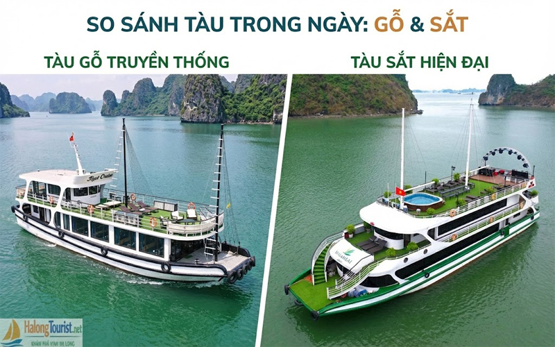 Các loại tàu thăm Vịnh Hạ Long phổ biến