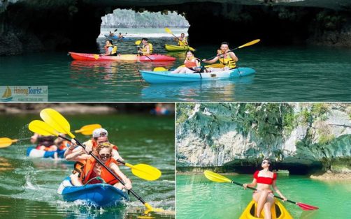 Chèo kayak khám phá Hang Luồn vịnh Hạ Long