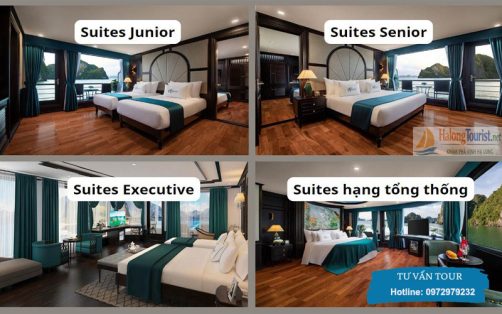 Các loại phòng nghỉ trên du thuyền Aspira Cruise