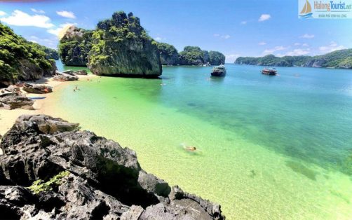 Tắm biển tại Vịnh Lan Hạ